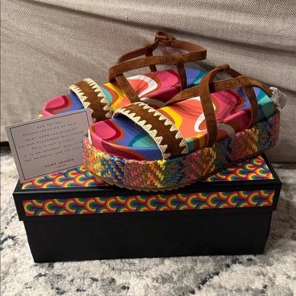 ✨ Kurt Geiger Chelsea Flatform Sandals – Women’s Size 8 (NWT) ✨ - Picture 1 of 12